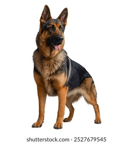 The German Shepherd is a highly intelligent, loyal, and versatile breed known for its strong work ethic. It is often used in police, military, and service roles due to its agility, strength, and train - Powered by Shutterstock