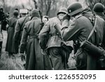 German soldiers in captivity go in line for Soviet soldiers