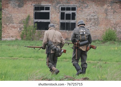 German Soldiers . WW2 Reenactment In Kiev,Ukraine