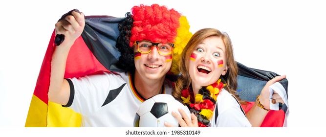  German Sport Soccer Fans Celebrating Victory.