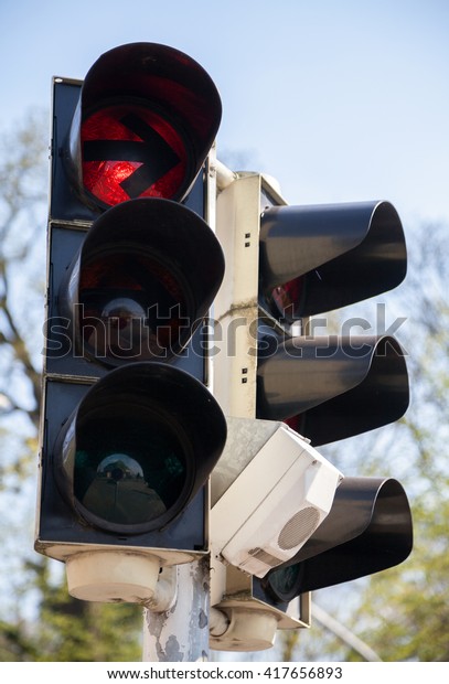 german traffic light on a\
crossing
