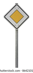 German Traffic Sign Isolated On White