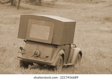 German Transport Of WWII Time During Historical Reenactment Of WWII , May 13, 2012 In Kiev, Ukraine