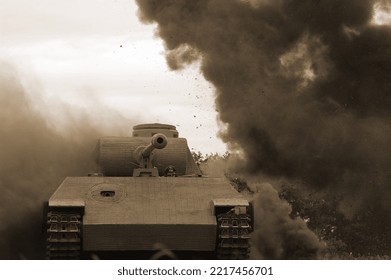 German Transport Of WWII Time During Historical Reenactment Of WWII , May 13, 2012 In Kiev, Ukraine