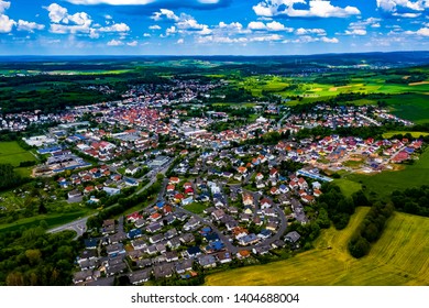 German Village Nidda And Lake From Above