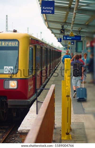 Germania. Berlin 21.06.2018 train on railway Deutsche\
Bahn db german 