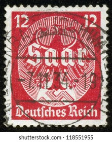 GERMANY - CIRCA 1934: A Stamp Printed By The Fascist Germany Post Is Entitled 