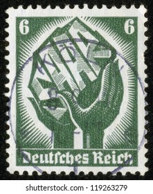 GERMANY - CIRCA 1934: A Stamp Printed By The Fascist Germany Post Is Entitled 