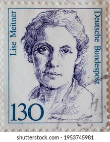 GERMANY - CIRCA 1988 : A Postage Stamp From Germany, Showing A Woman From German History The Austrian Nuclear Physicist Lise Meitner  