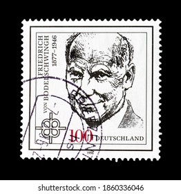 Germany - Circa 1996 : Cancelled Postage Stamp Printed By Germany, That Shows Portrait Of German Pastor, Theologian And Public Health Advocate Friedrich Von Bodelschwingh, Circa 1996.