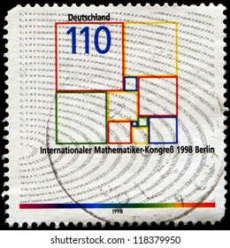 GERMANY - CIRCA 1998: A Stamp Printed In German Federal Republic Honoring International Congress Of Mathematicians, Circa 1998/