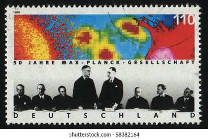 GERMANY - CIRCA 1998: Stamp Printed By Germany, Shows Max Planck Society For Advancement Of Science, Circa 1998.