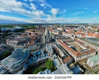 Germany Dresden Aerial View Frauenkirche