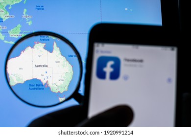 Germany - February 20,2021: Facebook In Australia: What Happened After News Was Blocked?