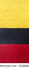 Germany Flag Colour On Traditional Tavern Wall Near My Home