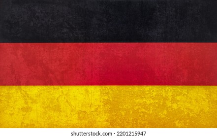 Germany Flag With Old Texture Grunge And Vintage