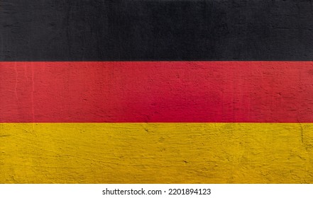 Germany Flag With Old Texture Grunge And Vintage