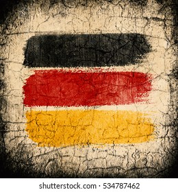 Germany Flag With Old Texture Grunge And Vintage