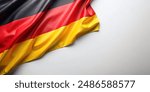 Germany flag of silk with copyspace for your text or images and white background