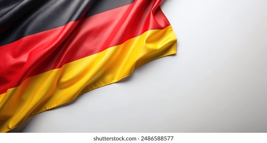 Germany flag of silk with copyspace for your text or images and white background - Powered by Shutterstock