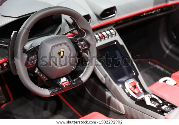 Germany Frankfurt 10september 2019 Lamborghini Huracan Stock