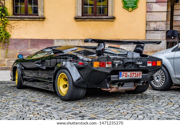 Germany Fulda Jul 2019 Black Lamborghini Stock Photo Edit