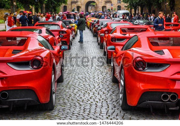 Germany Fulda Jul 2019 Rearview Lights Stock Image