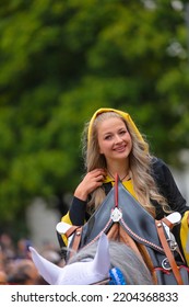 Germany, Munich – September 17, 2022: An Animal Rights Demonstration At The Opening Ceremony Of The Oktoberfest After Two Years Of Covid-19 Pause In Munich, Germany.