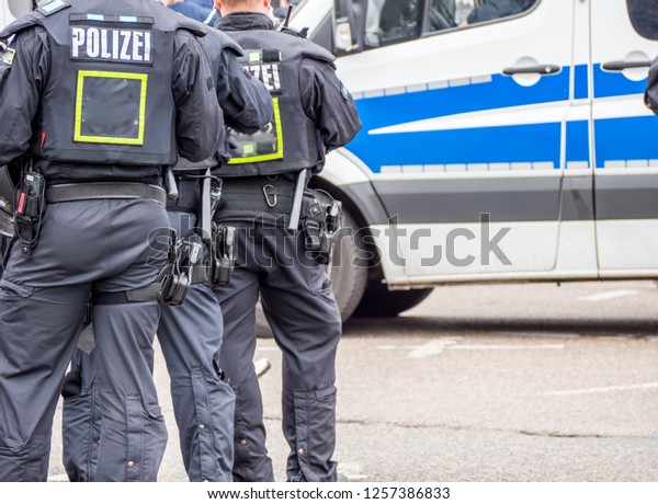 Germany police in
action