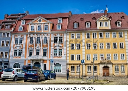 görlitz, germany - renovated facades on the obermarkt with napoleon's house  Stock photo © 