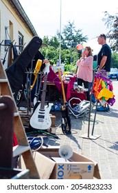 Dörpstedt, Germany - September 05, 2021: A Garage Sale (also Known As A Yard Sale, Tag Sale, Moving Sale And By Many Other Names)