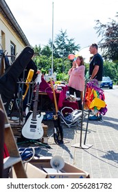 Dörpstedt, Germany - September 05, 2021: A Garage Sale (also Known As A Yard Sale, Tag Sale, Moving Sale And By Many Other Names)