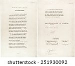 Germany surrender document signed by Gen. Alfred Jodl, Chief of Staff of the German Army. It was signed at Allied Headquarters at Reims, May 7, 1945. World War 2.