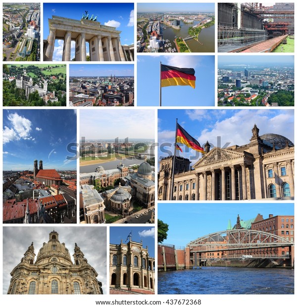 Germany Tourism Attractions Travel Photo Collage Stock Photo (Edit Now ...