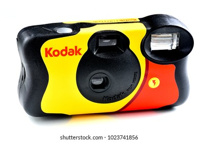GERMANY-FEBRUARY 11,2018: KODAK film camera.Kodak is an American technology company that produces imaging products with its historic basis on photography.