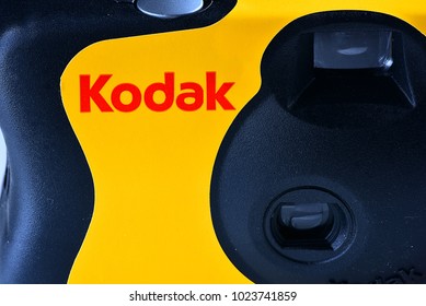 GERMANY-FEBRUARY 11,2018: KODAK film camera.Kodak is an American technology company that produces imaging products with its historic basis on photography.
