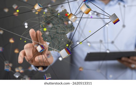 Germany's Digital Network: Data Flow Visualization