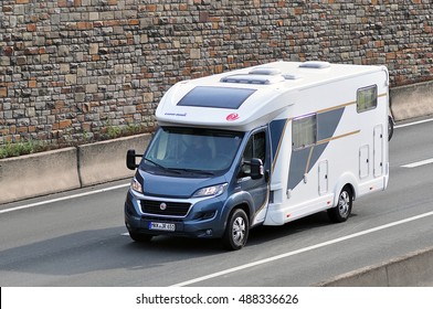 GERMANY-SEPT 22:caravan on the route on September 22,2016 in Frankfurt,Germany. - Shutterstock ID 488336626