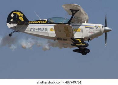 GERMISTON, SOUTH AFRICA-AUGUST 21 2016: Goodyear Eagles Pitts Special Fly Past At The Rand Airshow At Rand Airport.