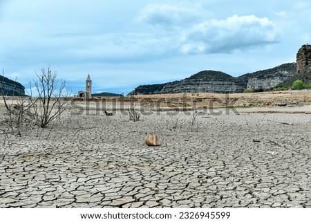 Gerona, Spain:04.23.2023; The Sau reservoir on the Ter river