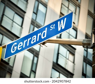 The Gerrard Street West Sign.