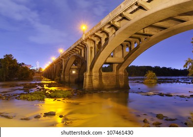 Gervais Street Bridge In Columbia, South Carolina, USA.