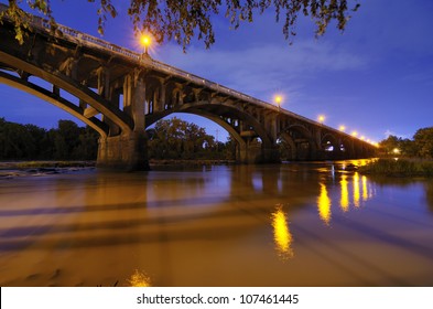 Gervais Street Bridge In Columbia, South Carolina, USA.