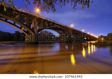 Gervais Street Bridge in Columbia, South Carolina, USA.