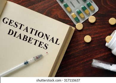 Gestational Diabetes  Written On A Book. Medical Concept.