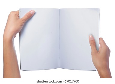 Gesture Of Hand Holding A Blank Magazine