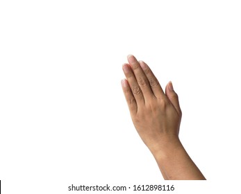 Hands Together Palms Isolated White Horizontal Stock Photo (Edit Now ...