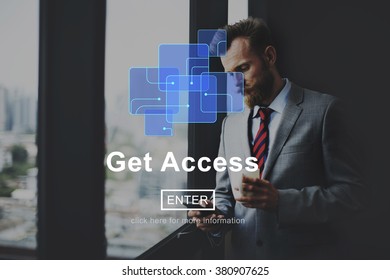 Get Access Attainable Availability Online Technology Concept