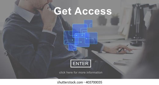 Get Access Attainable Availability Online Technology Concept
