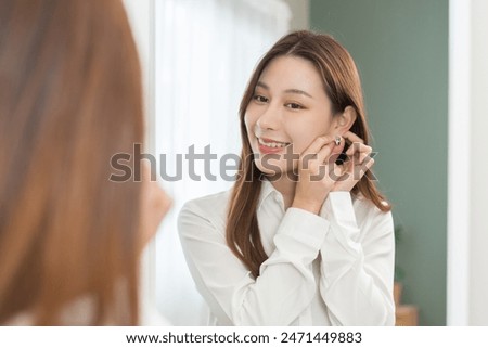 Similar – Image, Stock Photo Women preparing to go train and achieve their goals. Friendship support, reinforcement, encourage.